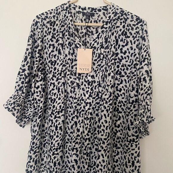 NYDJ Black and White Patterned Blouse - Picture 2 of 6
